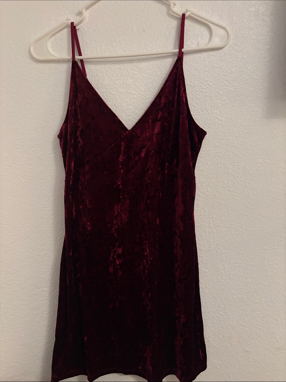 Mahina Burgundy Velvet Slip Mini Dress